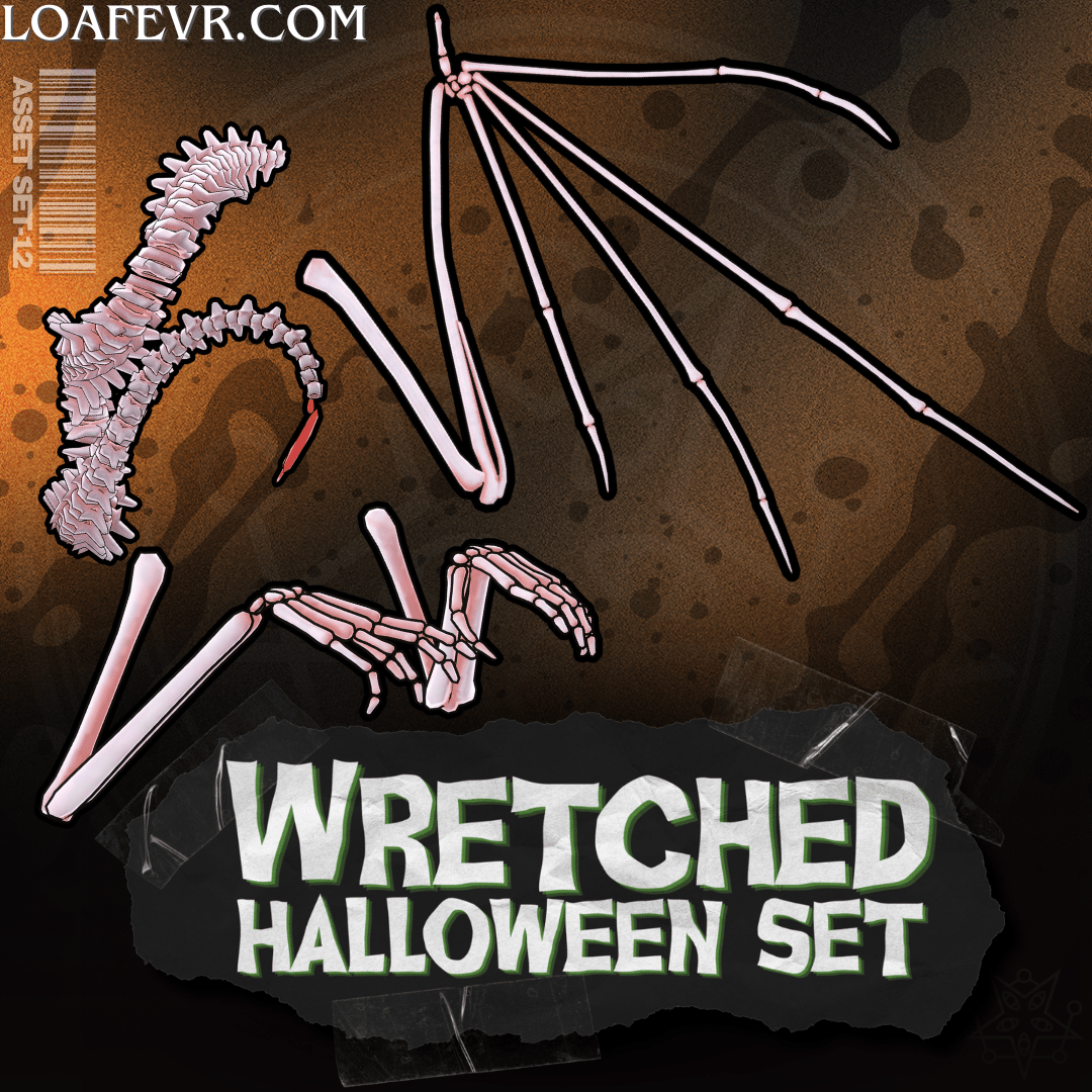 Wretched Halloween Set - Wing, tail, and arms asset bundle