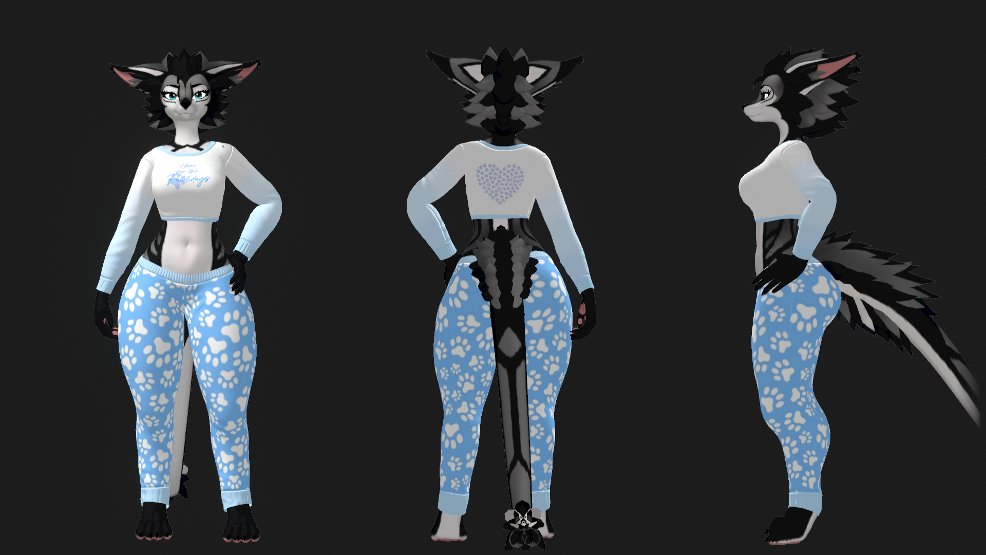 'Home for the 'Pawlidays'' Foxmoth PJ texture