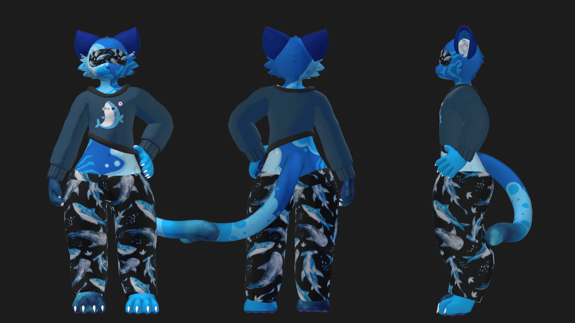 Mayu Shark Pajamas Texture