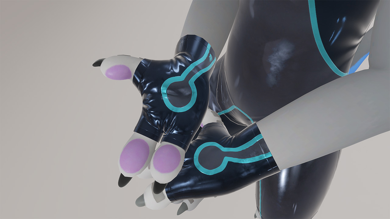 Latex Short Gloves For Spiri'vali - with Ultra Presets!
