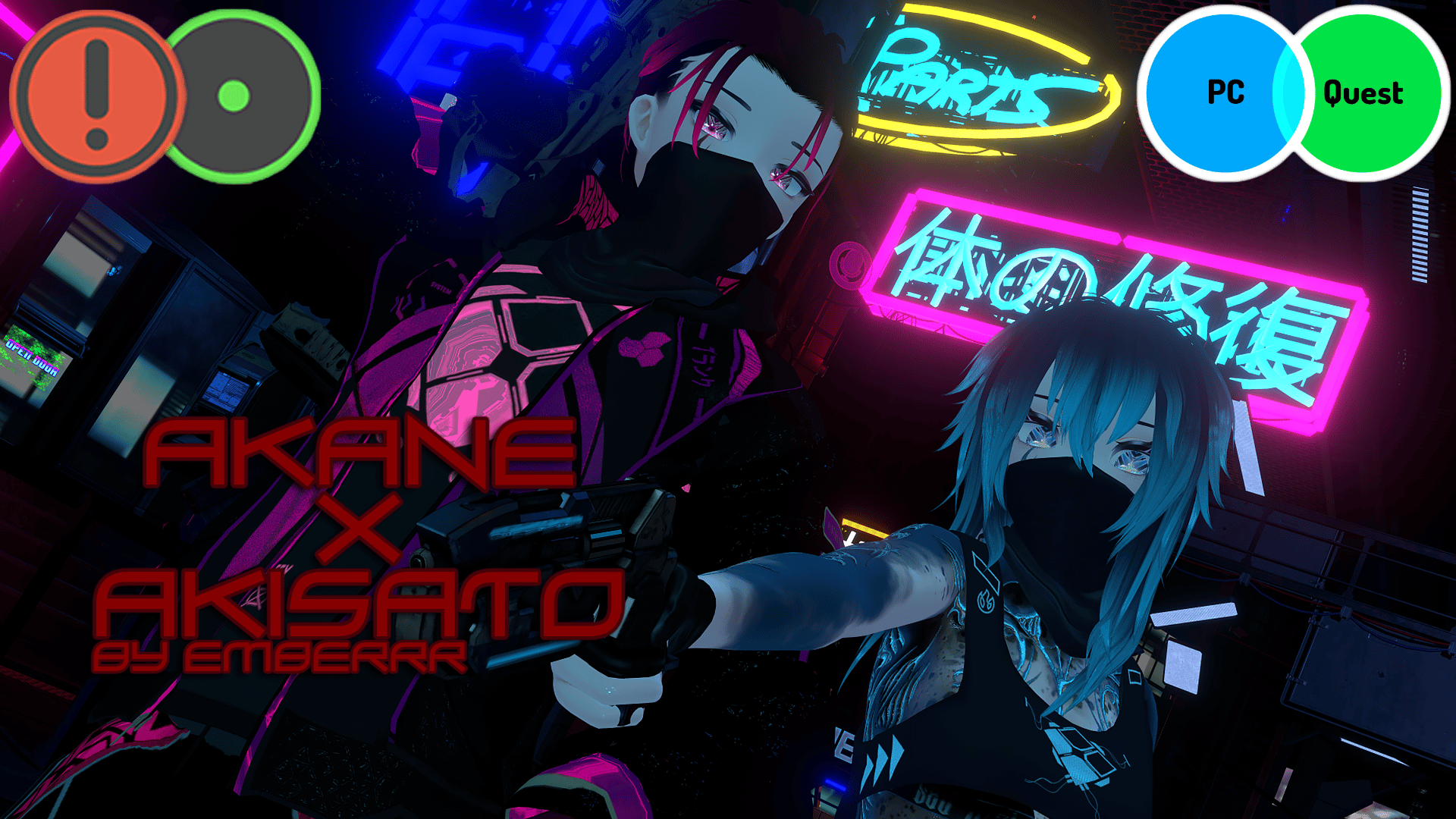 Cybernetic Sniper Couple - Akane x Akisato (VCC/SPS/Quest/Green Ver.) Unity 2022