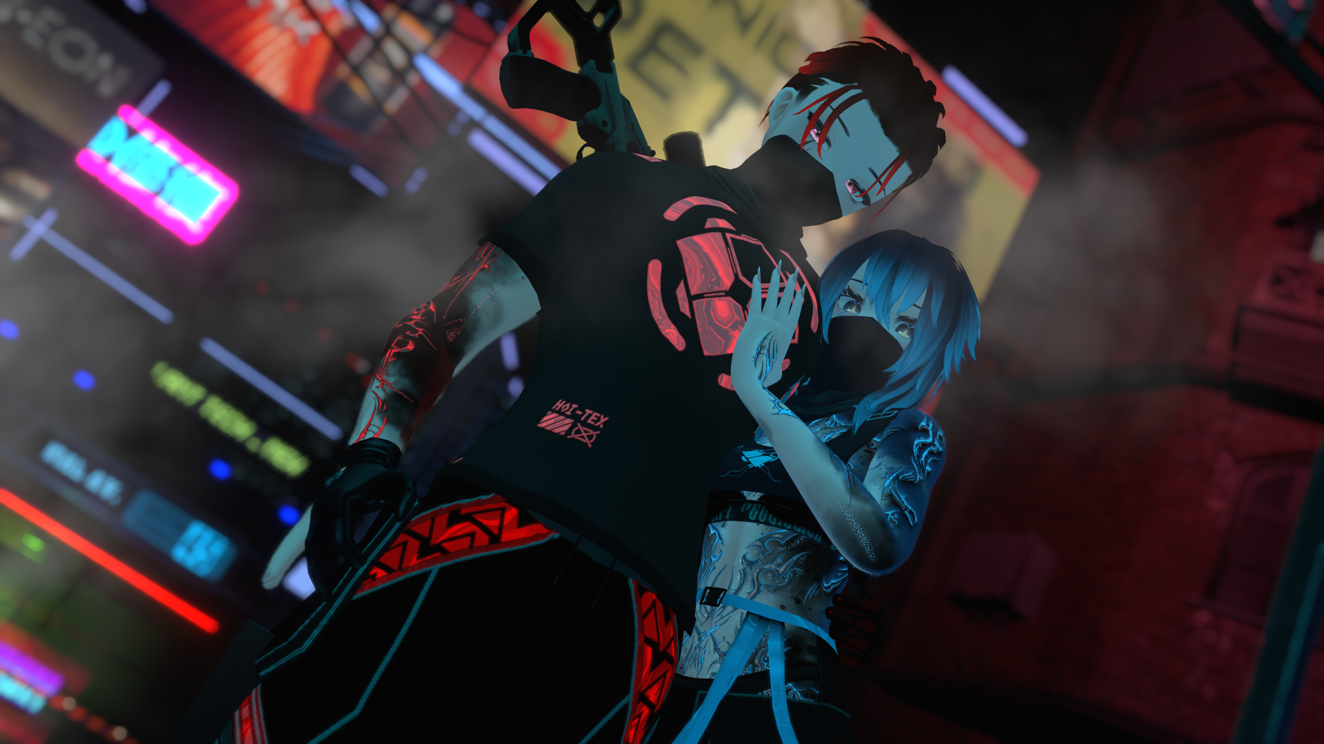 Cybernetic Sniper Couple - Akane x Akisato (VCC/SPS/Quest/Green Ver.) Unity 2022