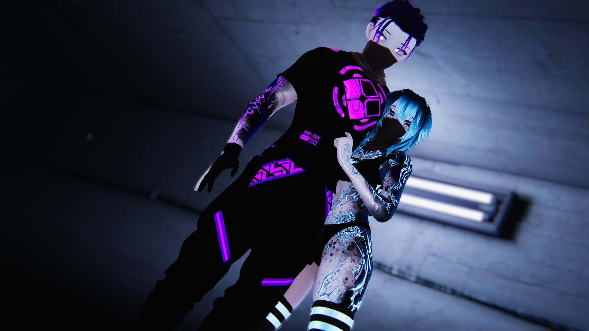 Cybernetic Sniper Couple - Akane x Akisato (VCC/SPS/Quest/Green Ver.) Unity 2022