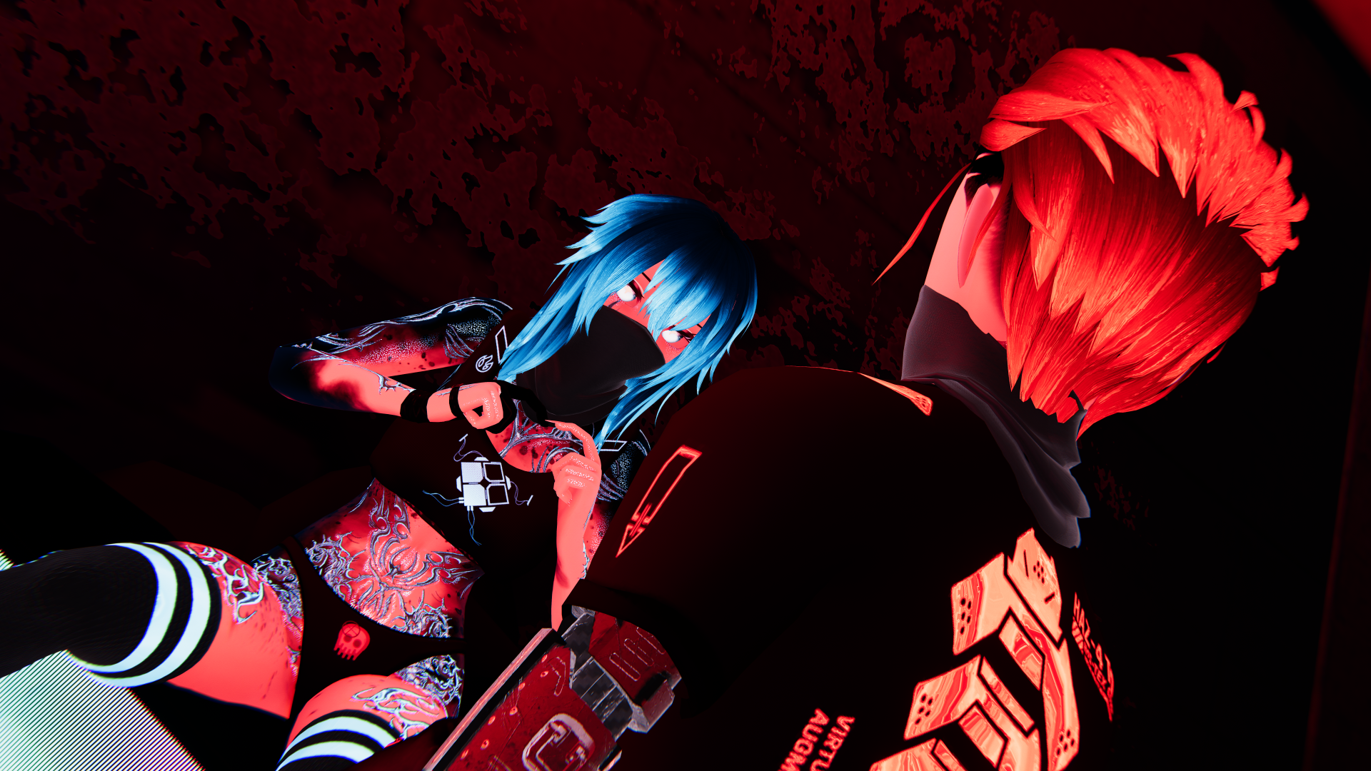 Cybernetic Sniper Couple - Akane x Akisato (VCC/SPS/Quest/Green Ver.) Unity 2022