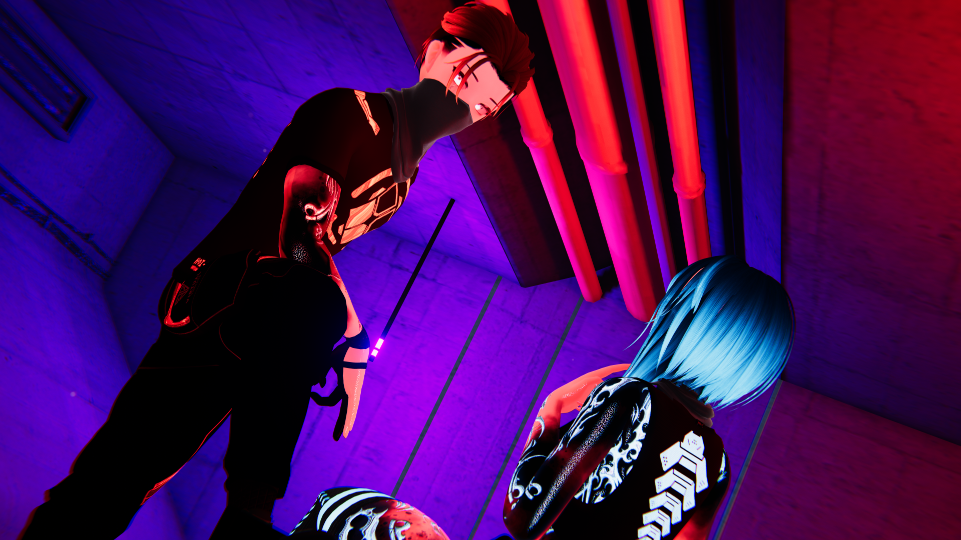 Cybernetic Sniper Couple - Akane x Akisato (VCC/SPS/Quest/Green Ver.) Unity 2022