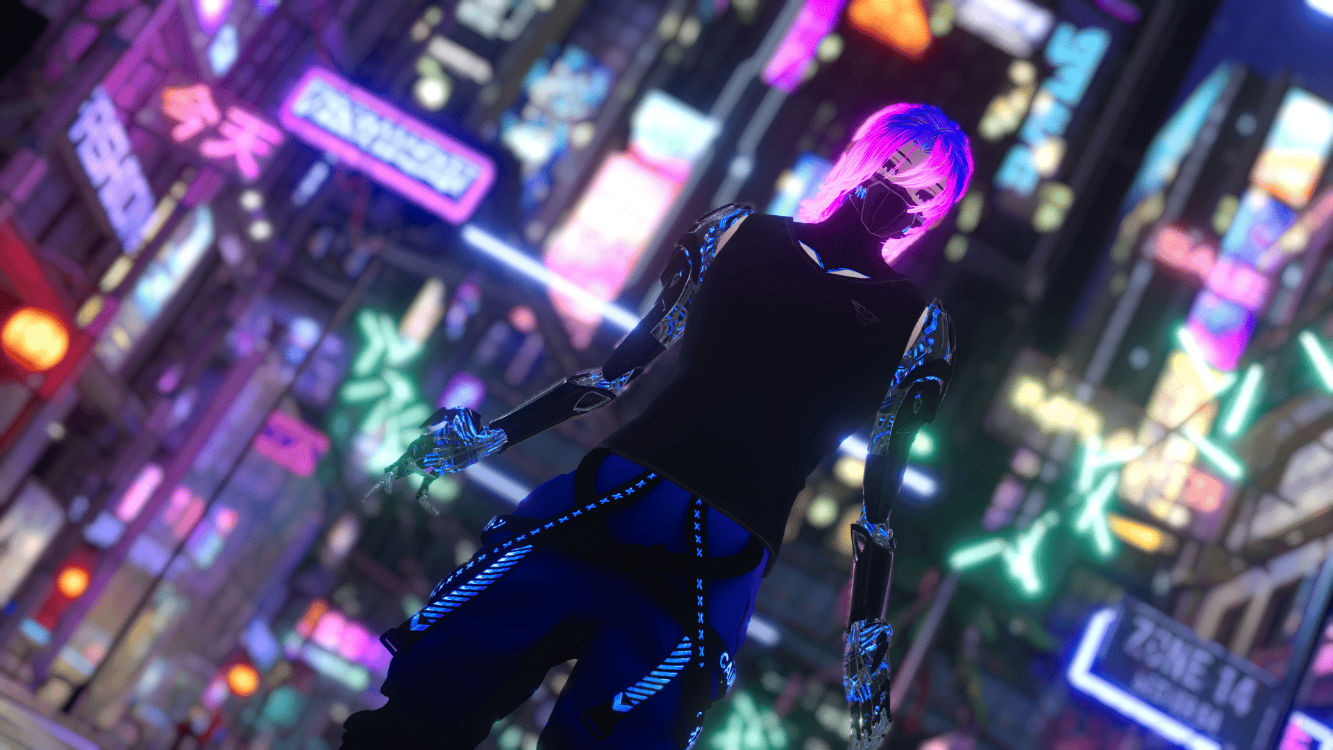 Kenji - Cybernetic Samurai (VCC/SPS/Quest/Green Ver.) Unity 2022