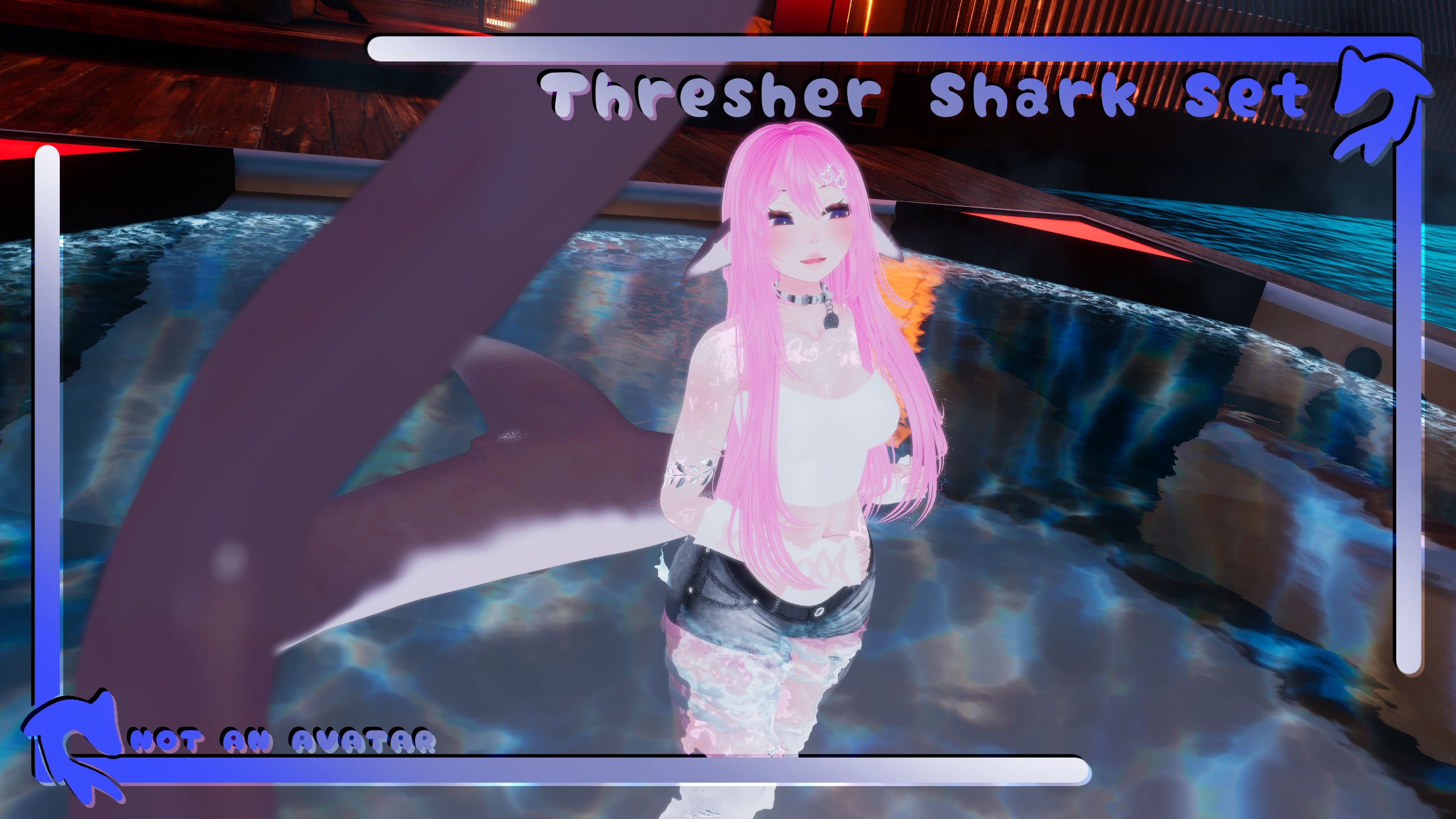 Thresher Shark Set + Collar | NOT AN AVATAR |