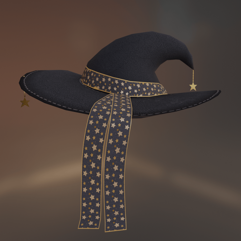"Stiched & Ribboned" Witch Hat
