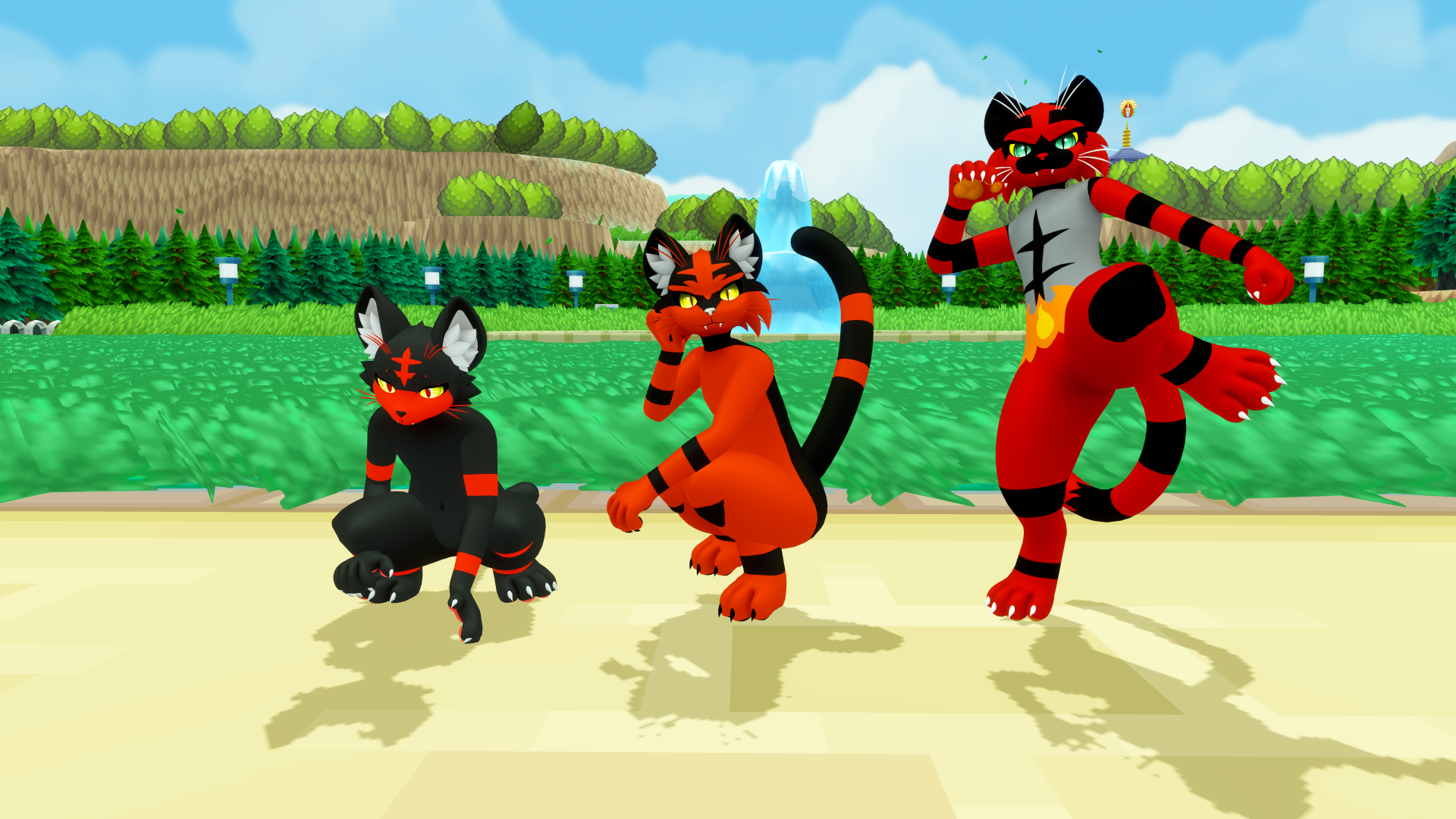 Fire Cat Family Mayu Textures (Oyama Ears + Tora Tail)