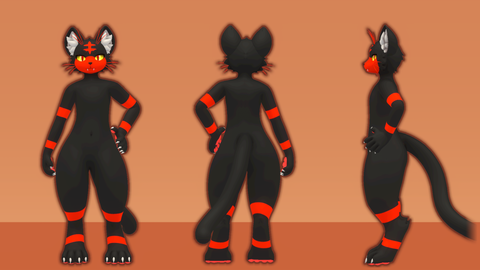 Fire Cat Family Mayu Textures (Oyama Ears + Tora Tail)
