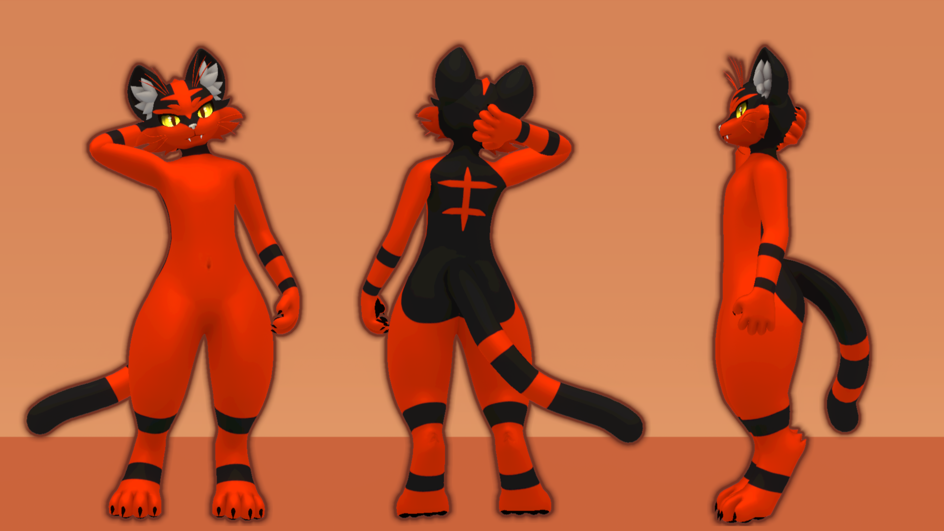 Fire Cat Family Mayu Textures (Oyama Ears + Tora Tail)