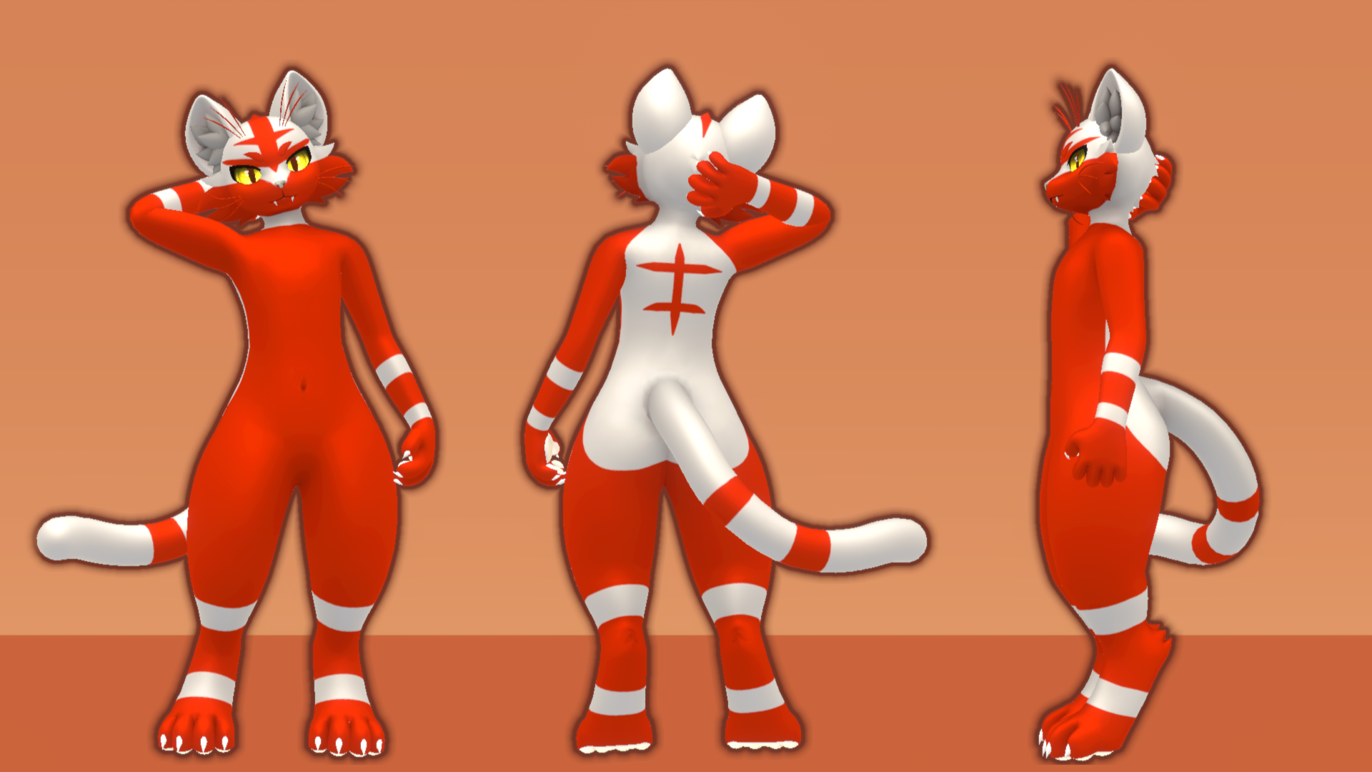 Fire Cat Family Mayu Textures (Oyama Ears + Tora Tail)