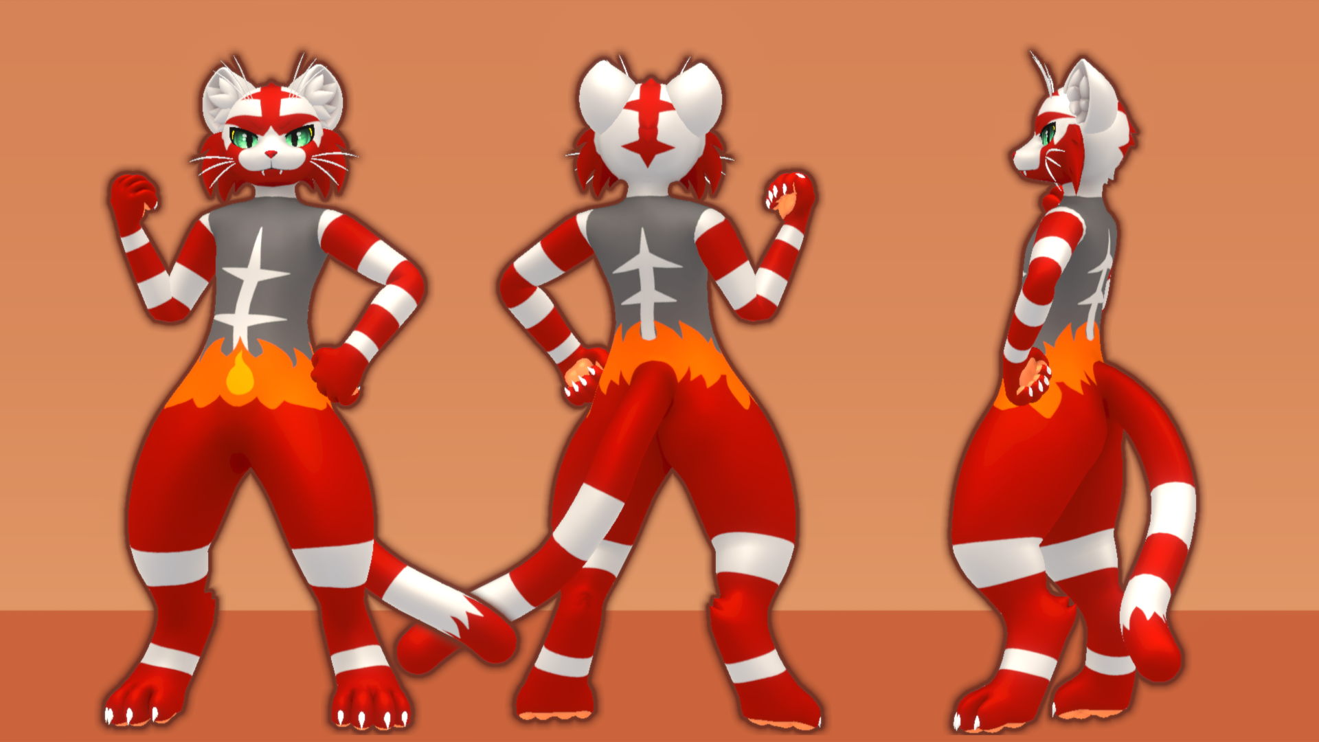 Fire Cat Family Mayu Textures (Oyama Ears + Tora Tail)