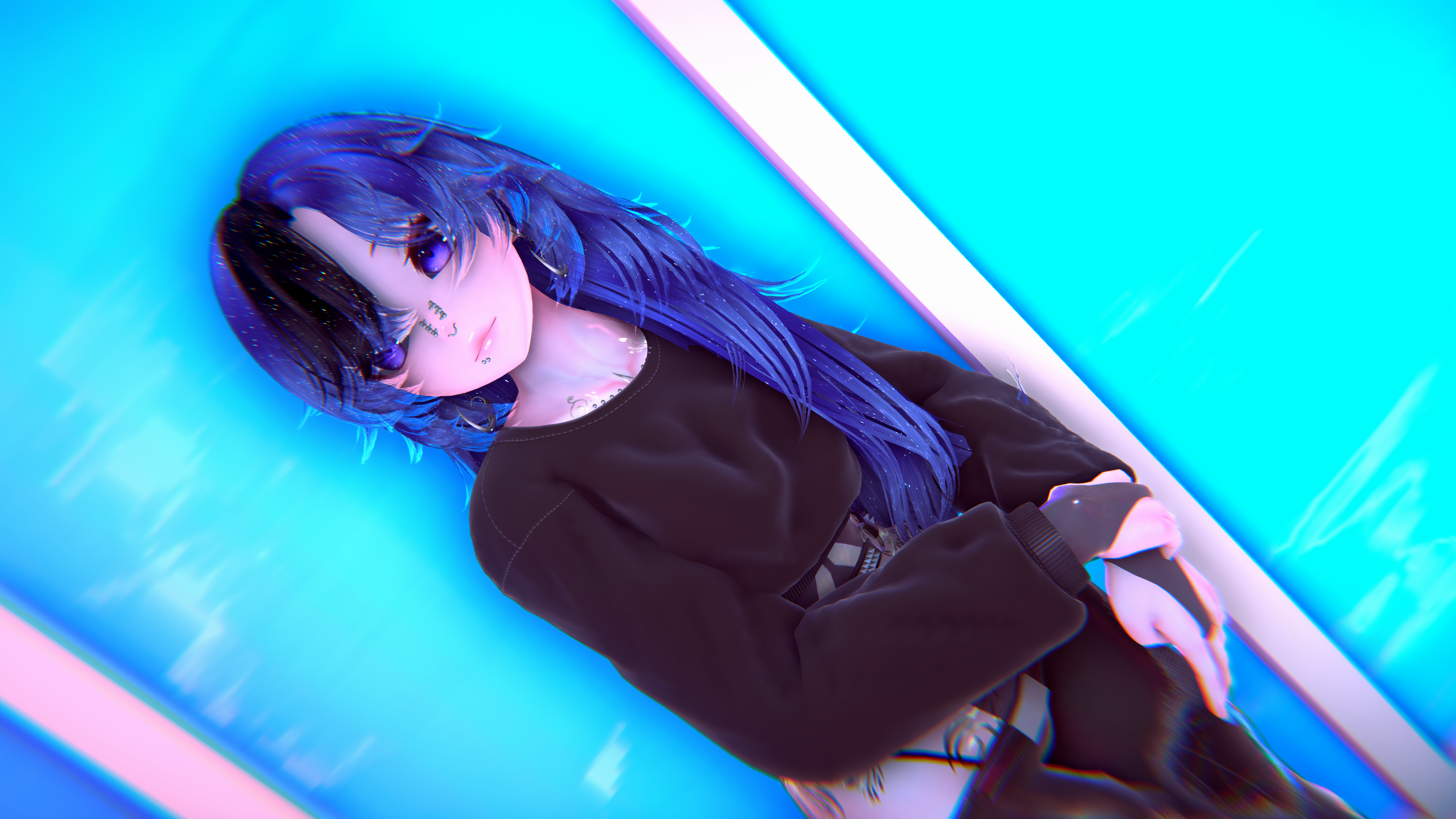 Luna - PC/Quest | Goloco | VRChat | Arkit Face Tracking | Green | Clothes are available