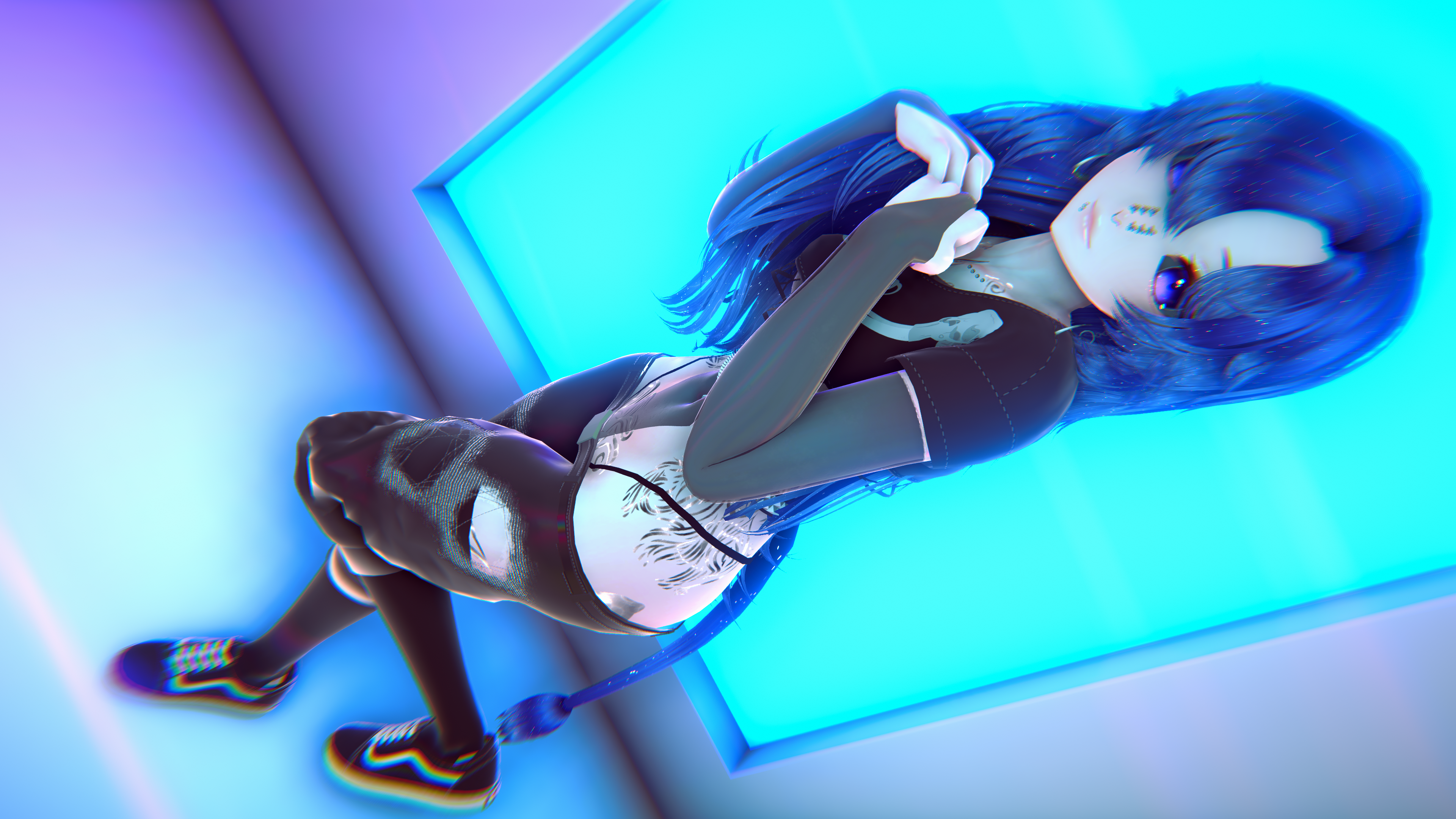 Luna - PC/Quest | Goloco | VRChat | Arkit Face Tracking | Green | Clothes are available