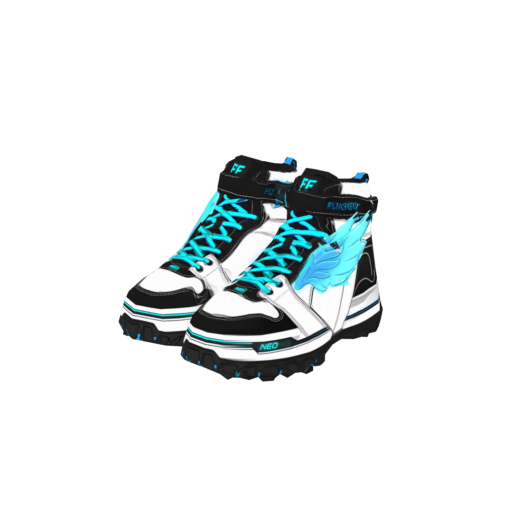 【3D Prop】Neon Winged Sneakers