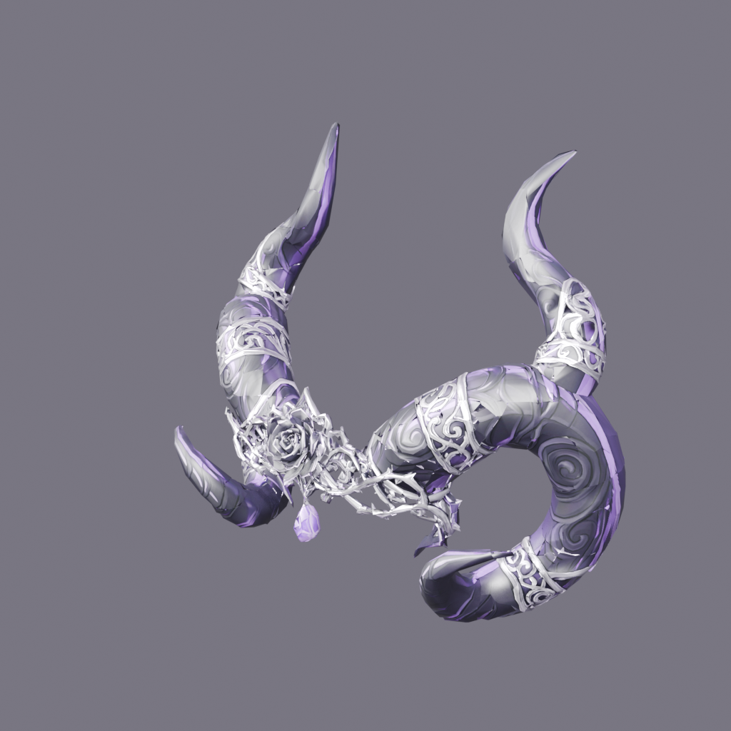 [VRChat Prop] Abyssal Demon Horns & Crown / 【VRChat向け小物】深淵の悪魔角ティアラ