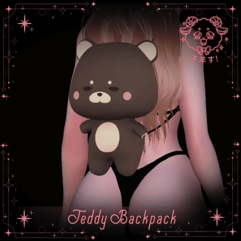 Teddy Backpack For VRChat + Free Gift