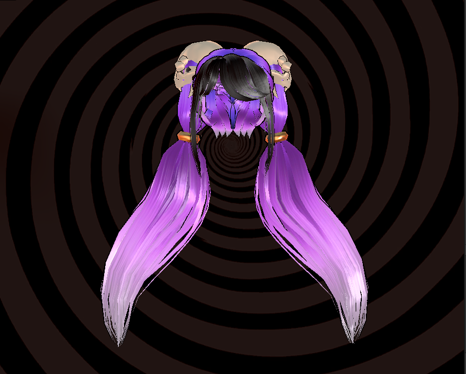 LOW POLY CAT SKULL PIGTAILS for VRChat Avatars - QUEST COMPATIBLE