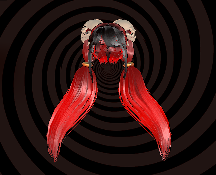 LOW POLY CAT SKULL PIGTAILS for VRChat Avatars - QUEST COMPATIBLE