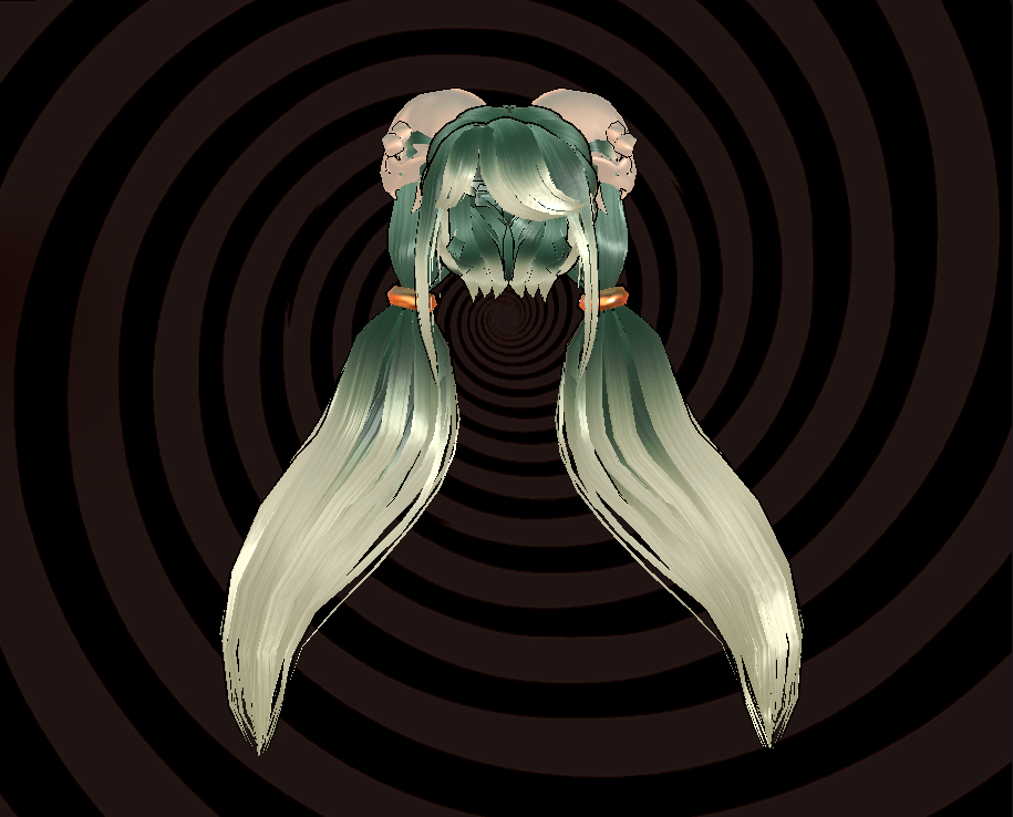 LOW POLY CAT SKULL PIGTAILS for VRChat Avatars - QUEST COMPATIBLE