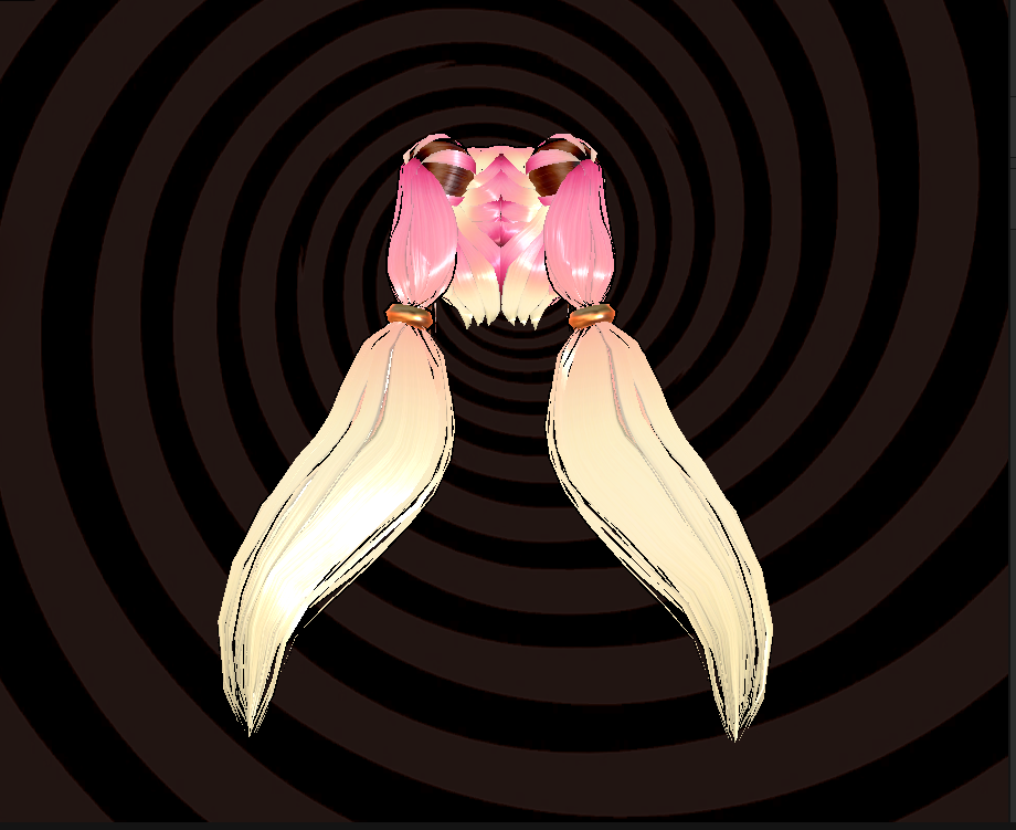 LOW POLY CAT SKULL PIGTAILS for VRChat Avatars - QUEST COMPATIBLE