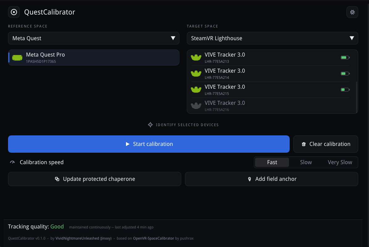 OpenVR QuestCalibrator