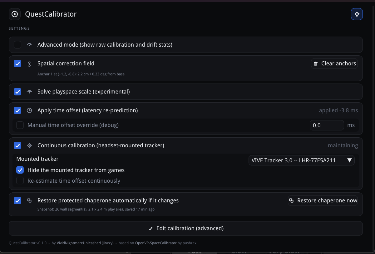 OpenVR QuestCalibrator