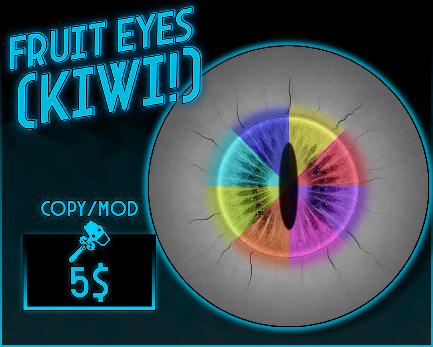 Fruit eyes (kiwi!) [NOW FOR FLUFFGAN!]