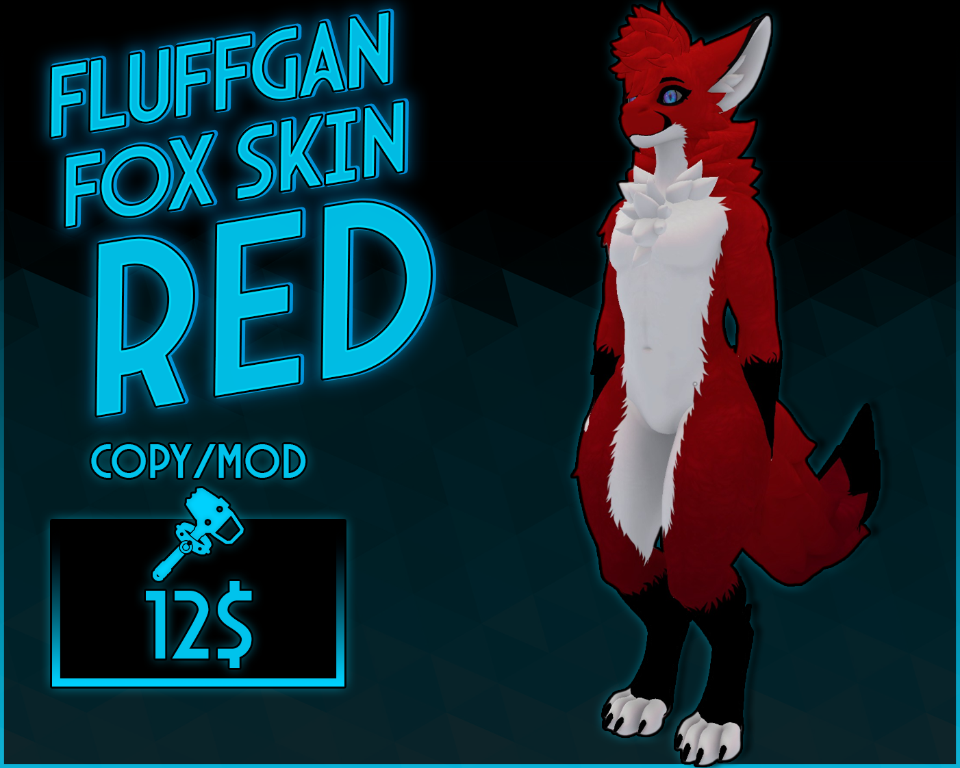 Fluffgan fox skin red