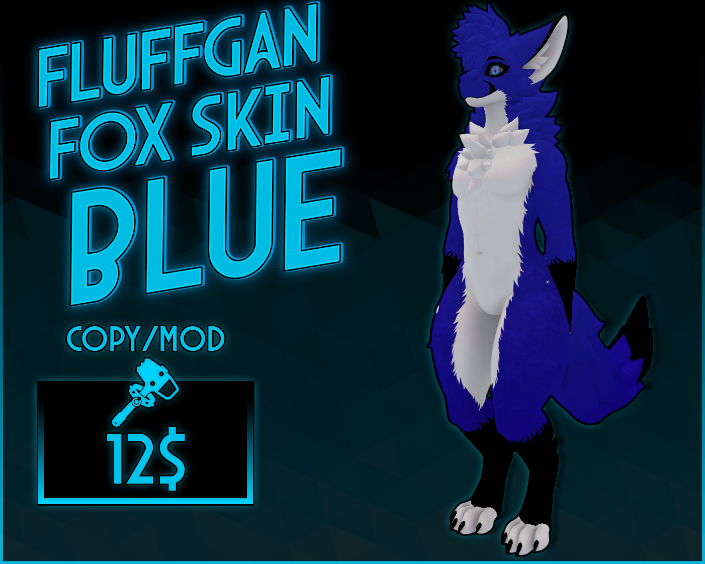 Fluffgan fox skin blue
