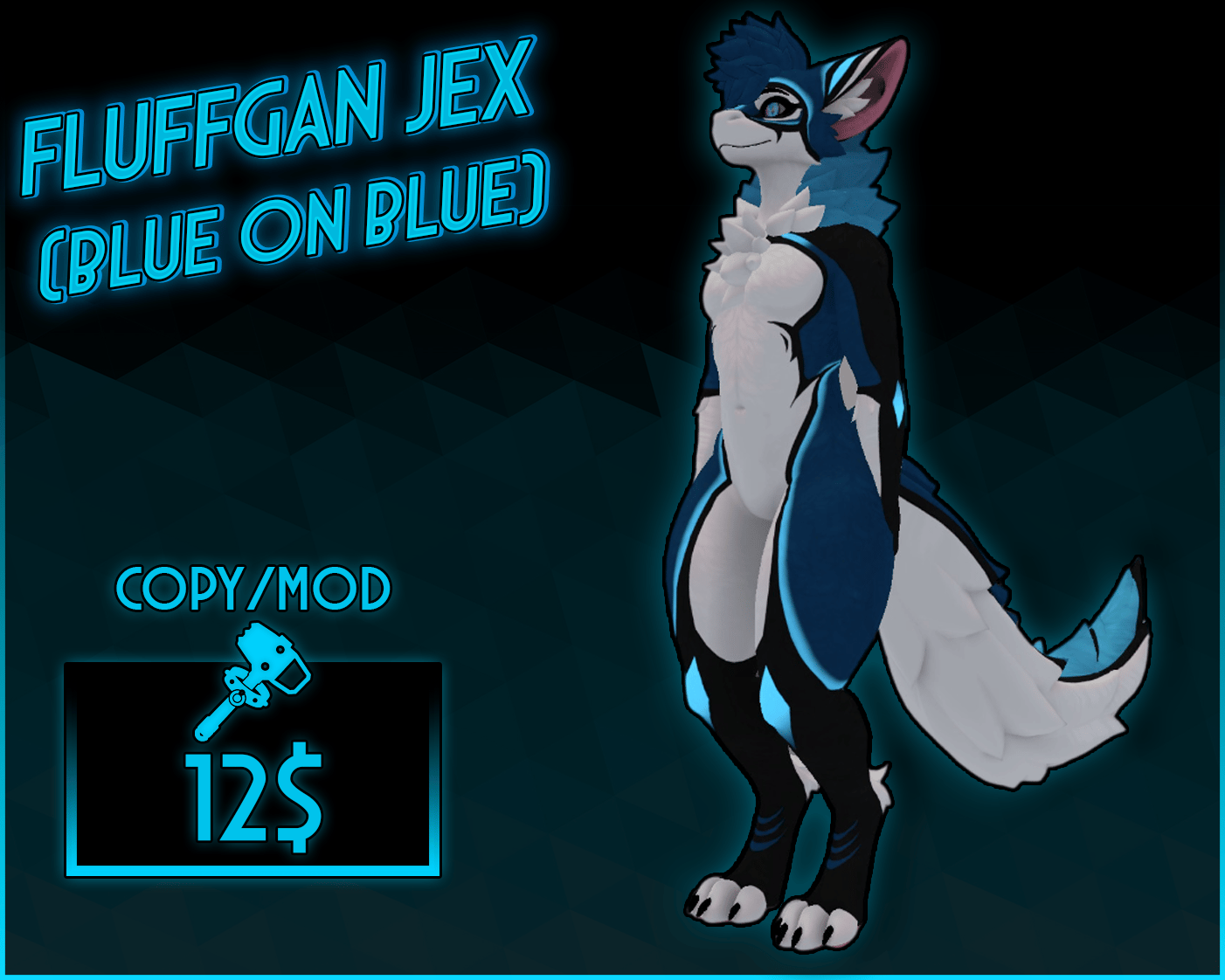 Fluffgan jex (blue on blue)
