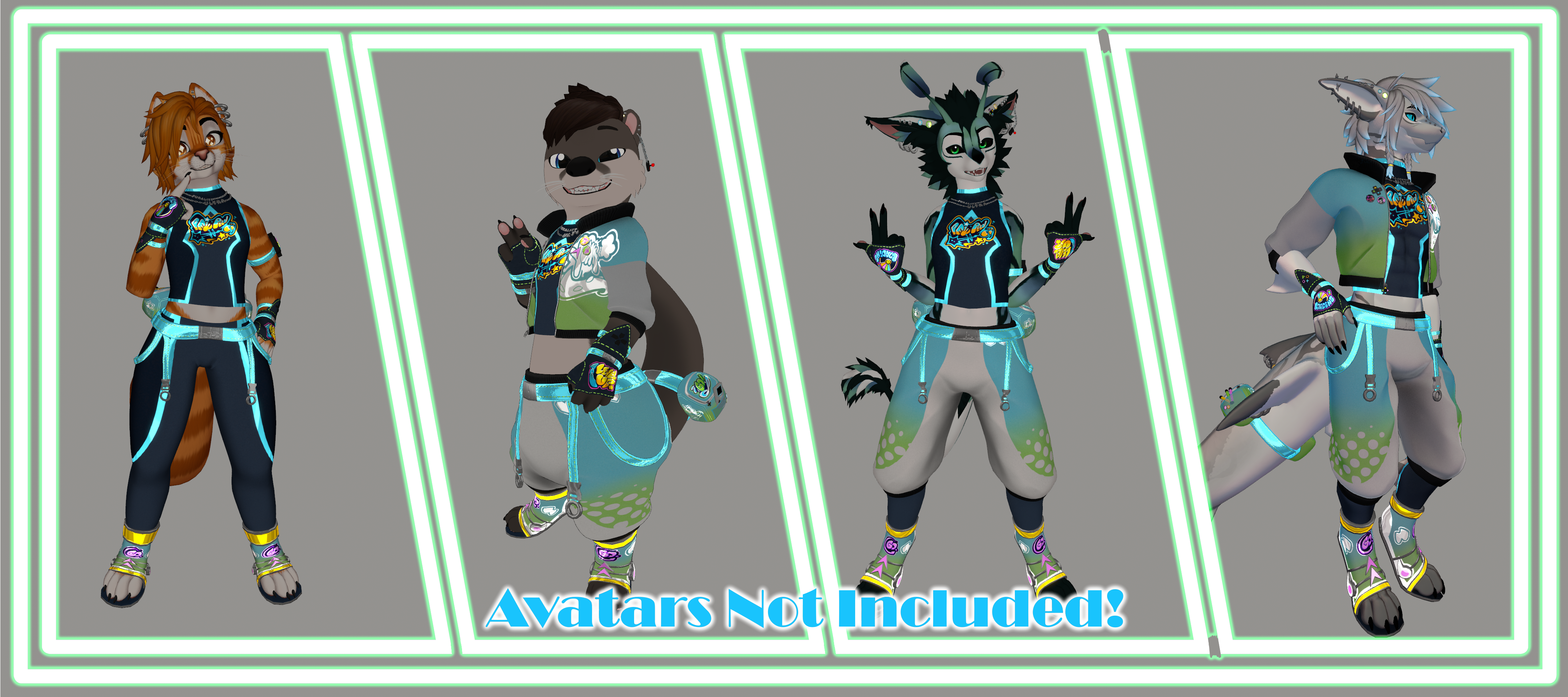 Male Ultra Streetwear (Shawn, M. Fox Moth, M. Kiggy, D. Otter)