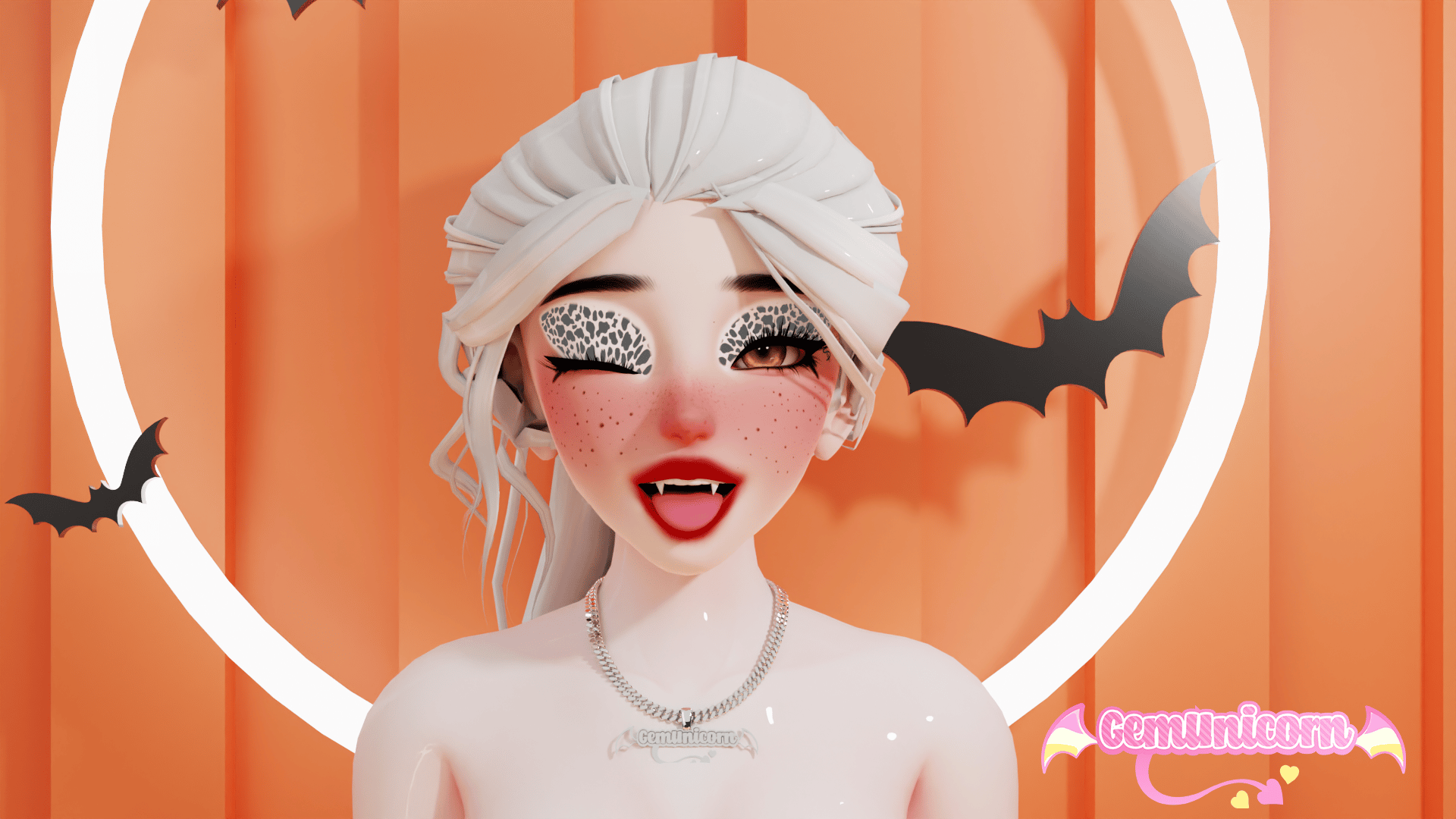 Cow makeup for Ameila head