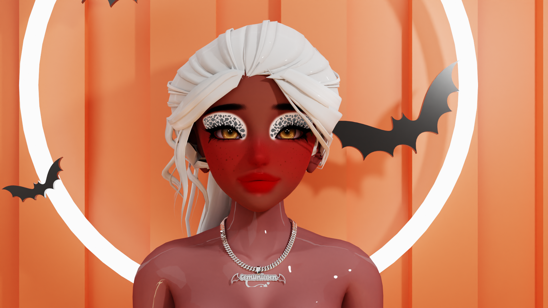 Cow makeup for Ameila head