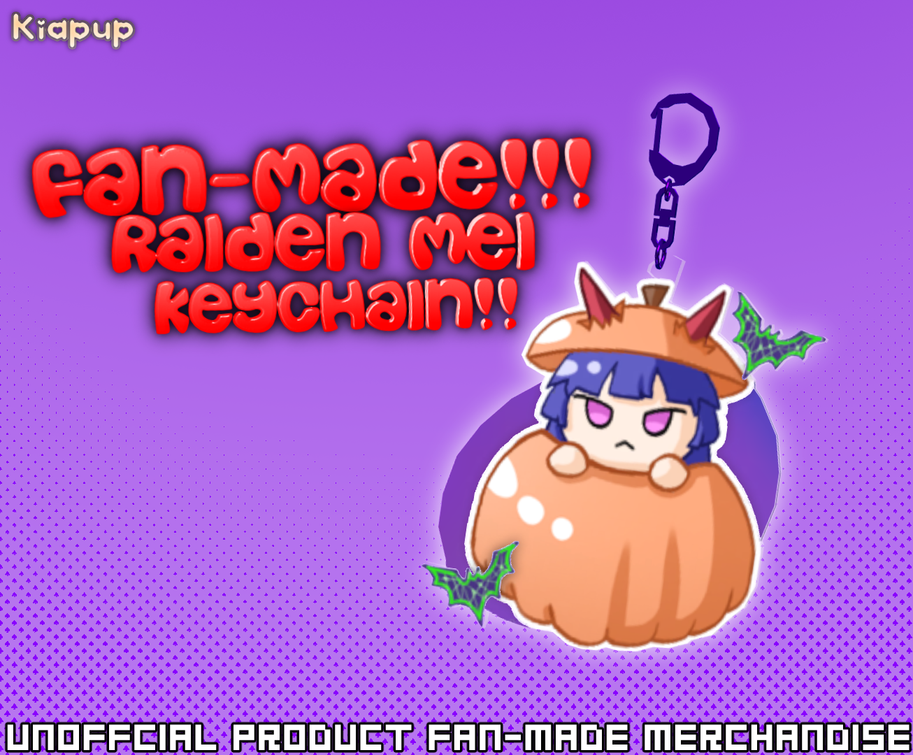 Raiden Mei pumpkin Keychain
