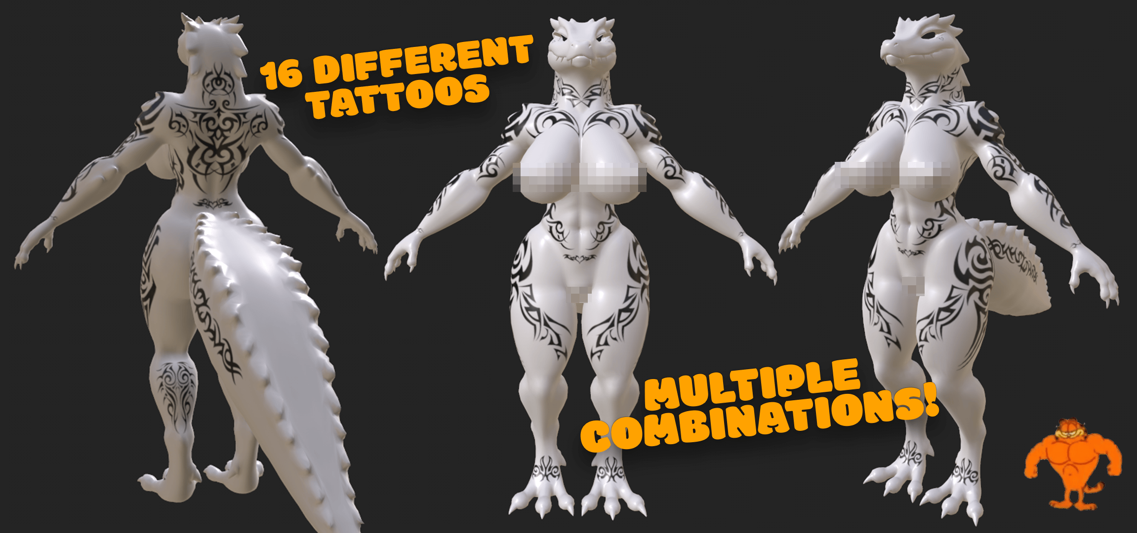 Tribal Tattoos for Kroxigor