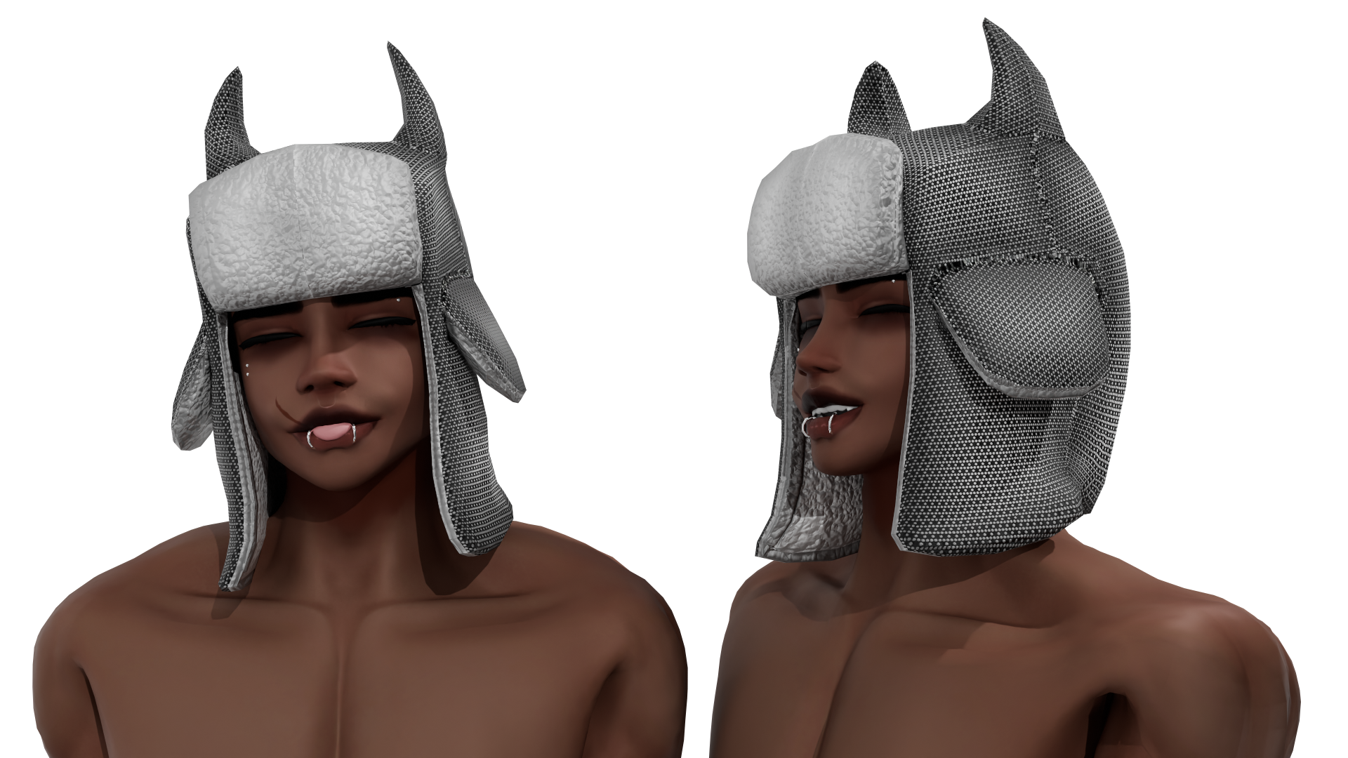 Demon ushanka hat