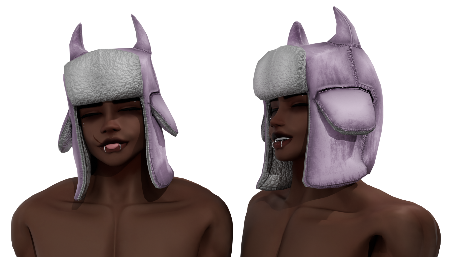 Demon ushanka hat