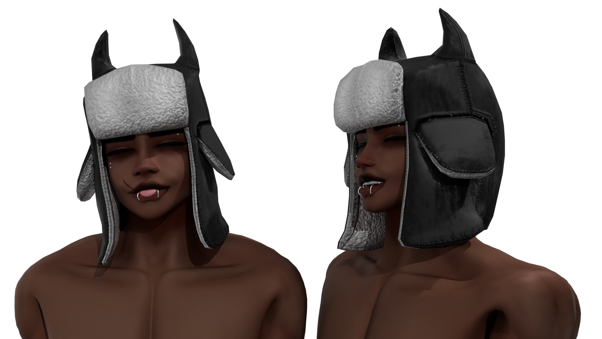 Demon ushanka hat