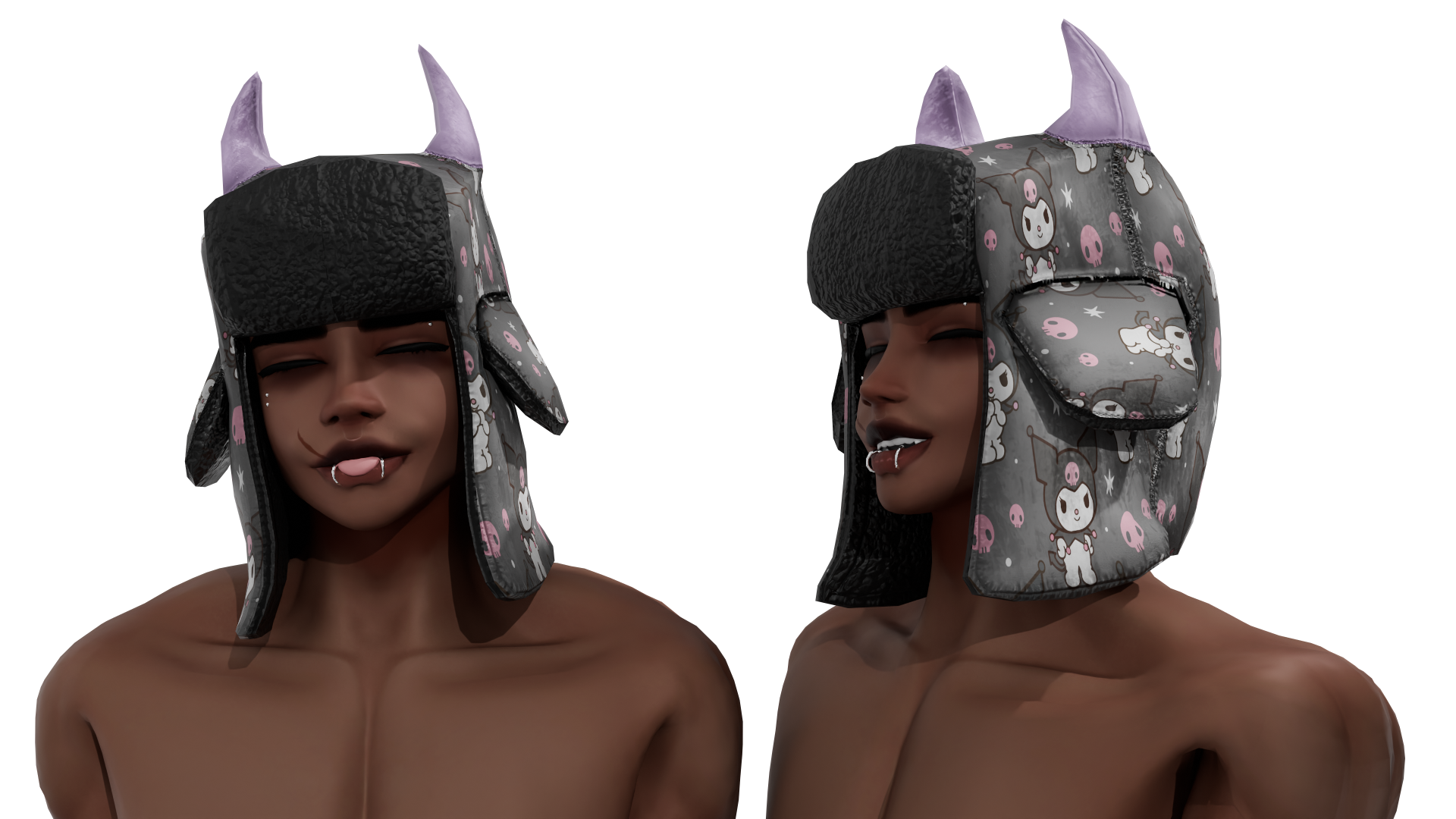 Demon ushanka hat