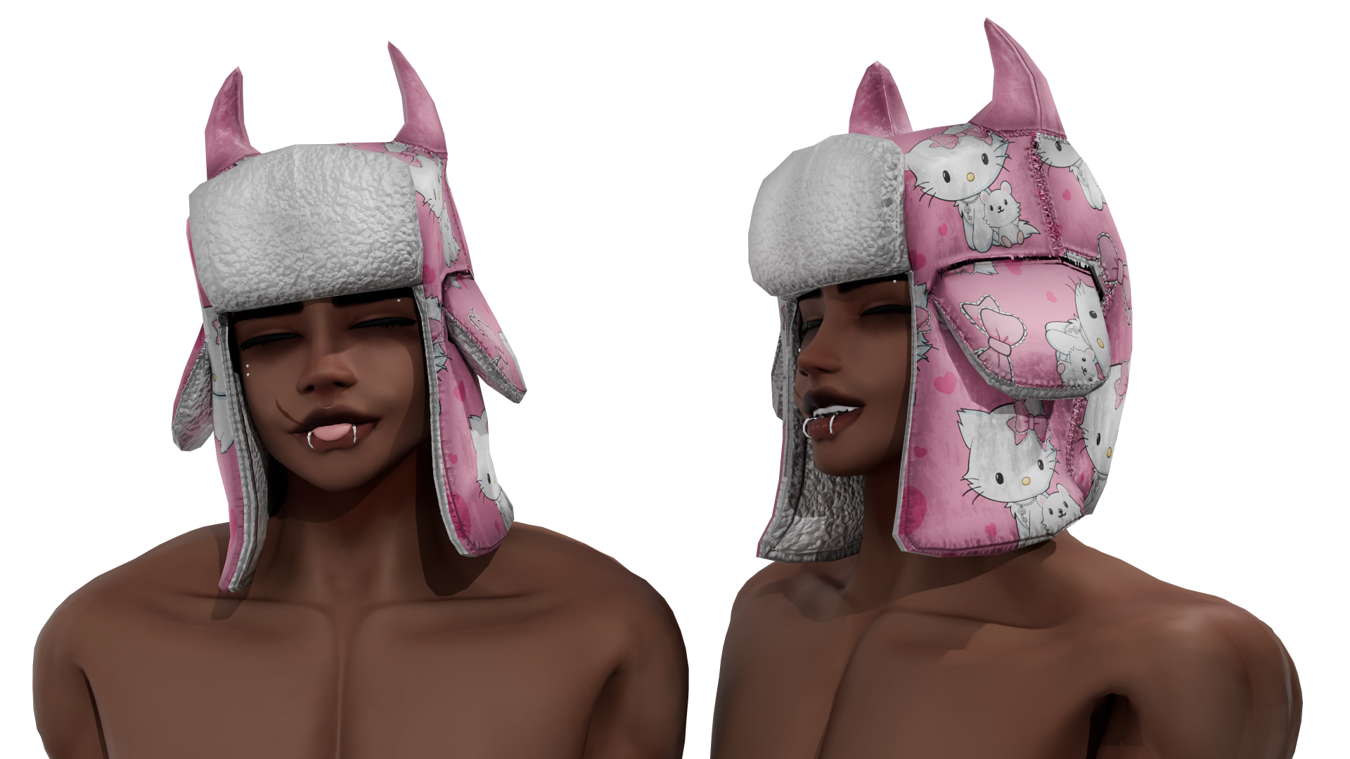 Demon ushanka hat