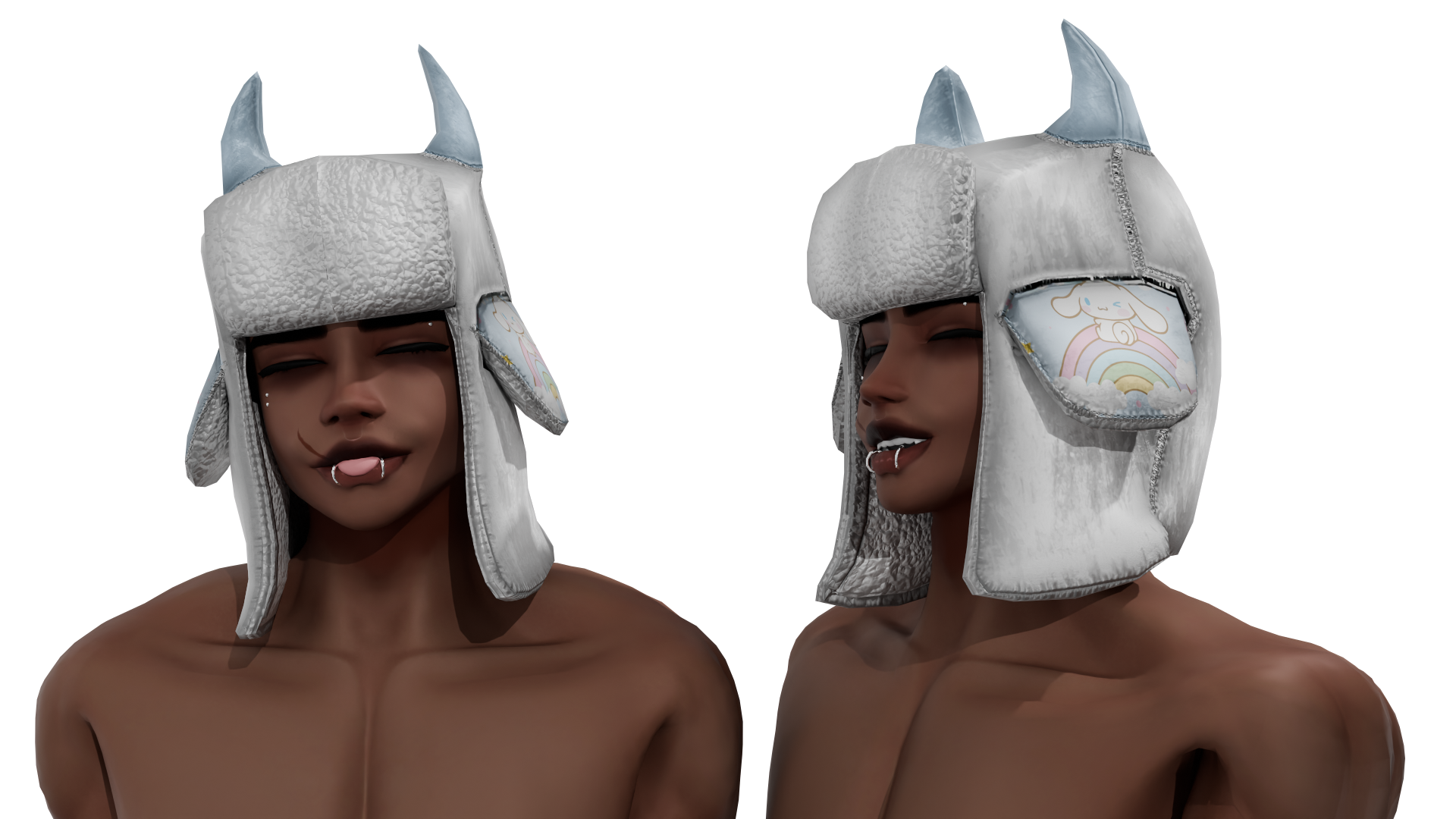 Demon ushanka hat