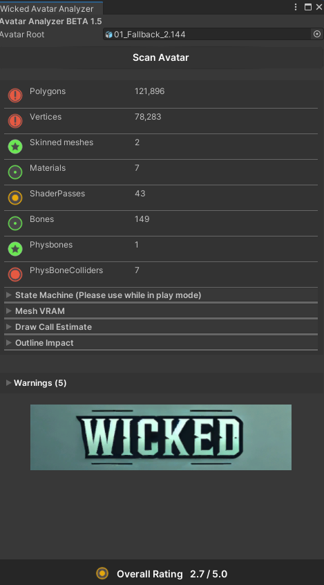 Wicked Avatar Analyzer V1.86