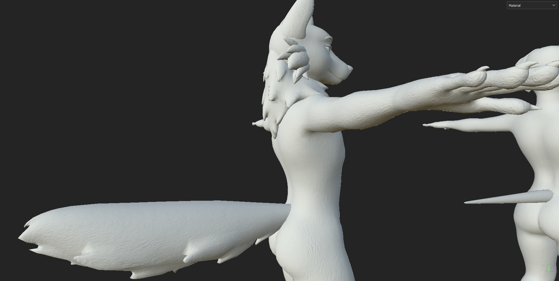 Furbrushed Kuda's Canine Normal & Height Maps
