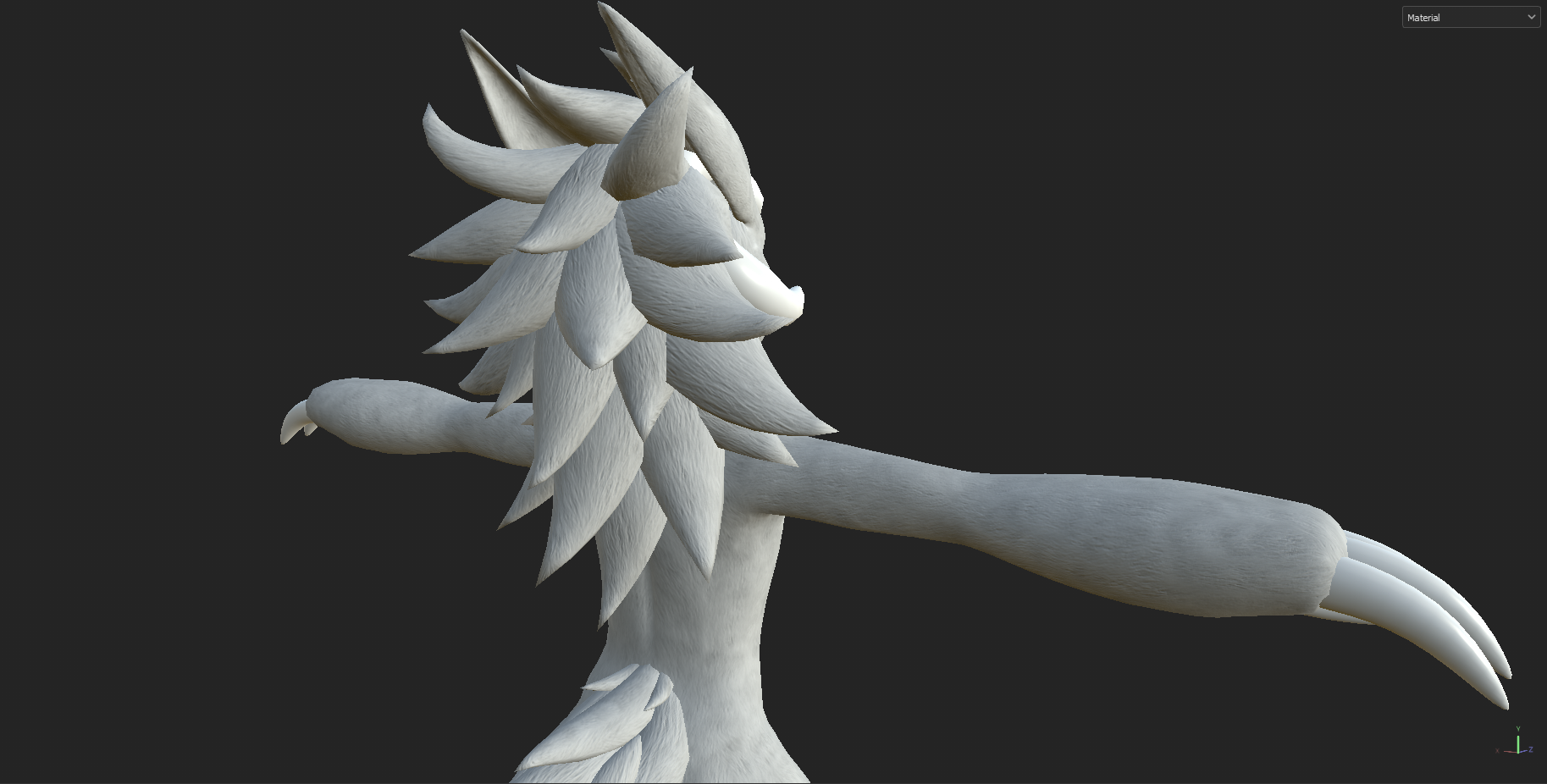 Furbrushed Wickerbeast King Normal, Height and Roughness Maps