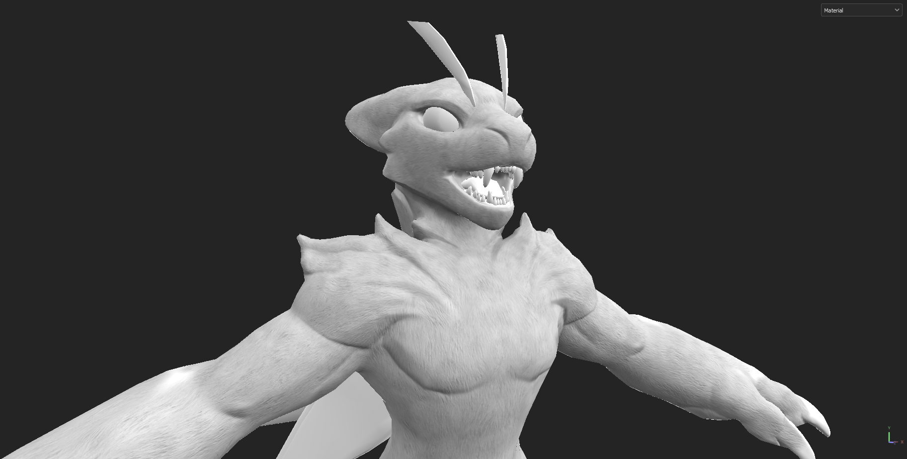 Furbrushed Tigerbee Normal, Height and Roughness Maps