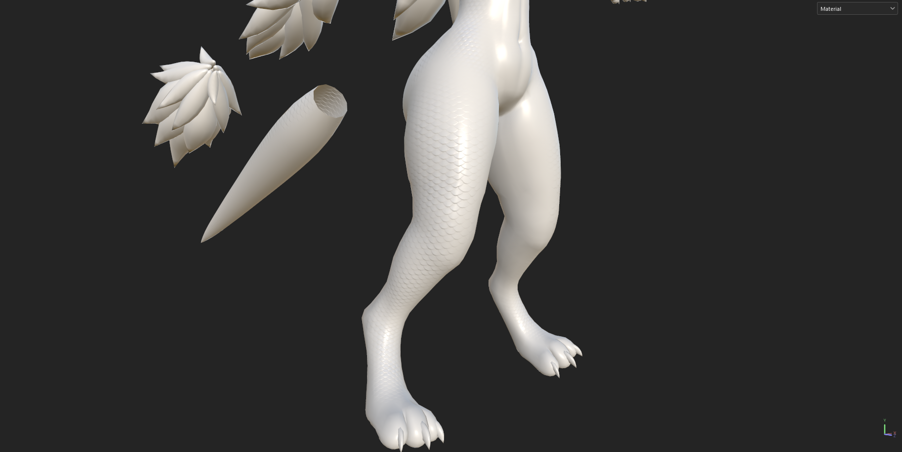 Soft Dragon Scale KFN Novabeast Normal & Height Maps