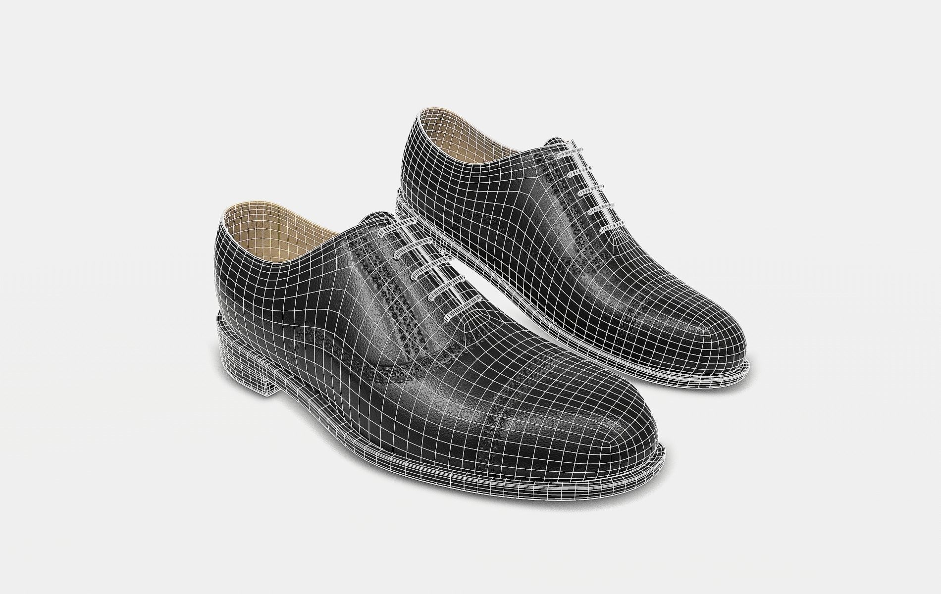 Shoes Brogue Oxford - Black | WOLVES STUDIO