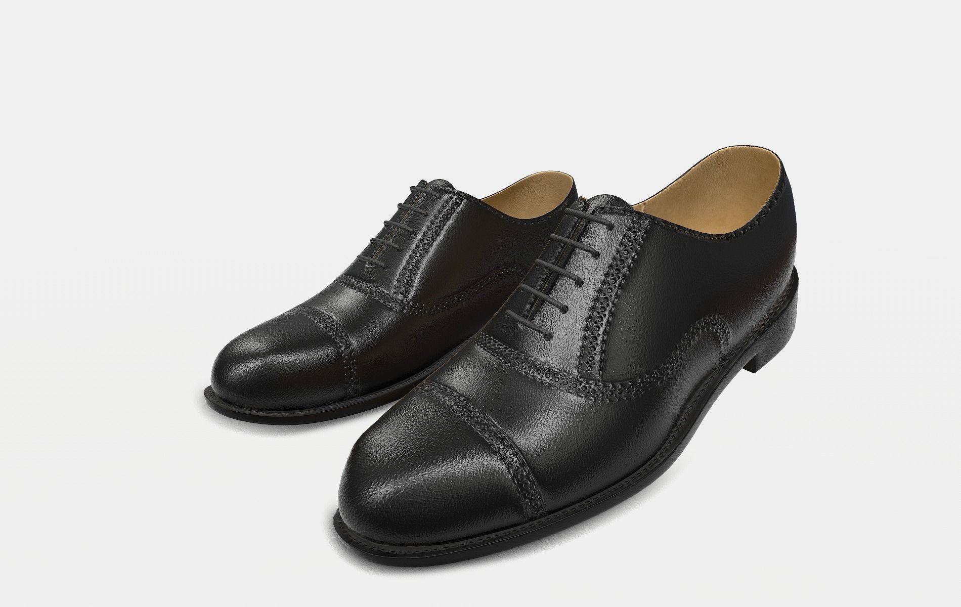 Shoes Brogue Oxford - Black | WOLVES STUDIO